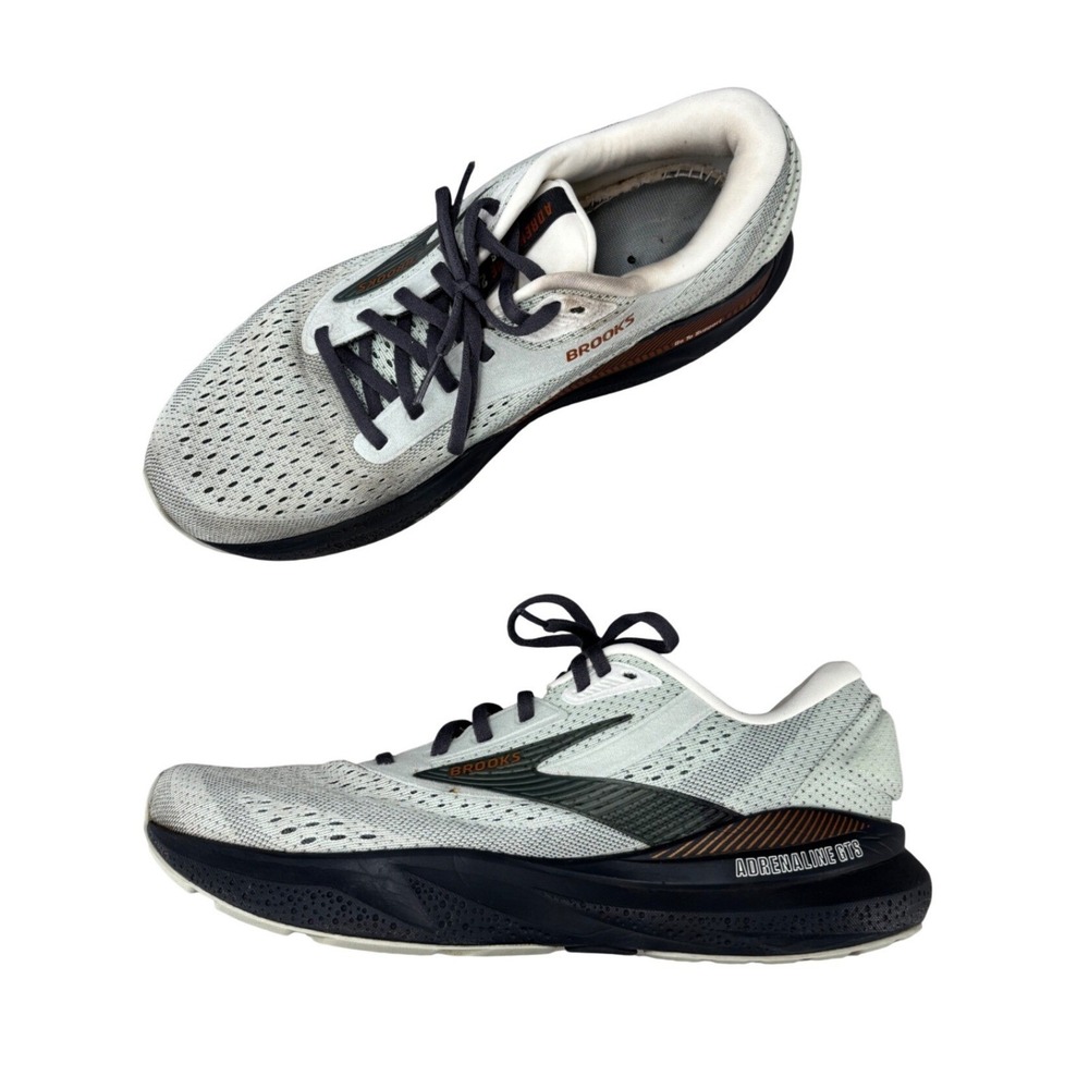 Brooks Adrenaline GTS 24 Shoes Grey Black Orange Running Sneakers Women Size 11